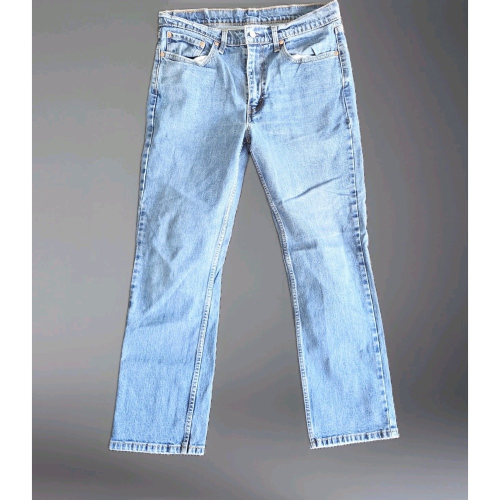 Levi's 514 Jeans Men's Size 35x30 Blue Regular Fit Denim Light Wash Y2K